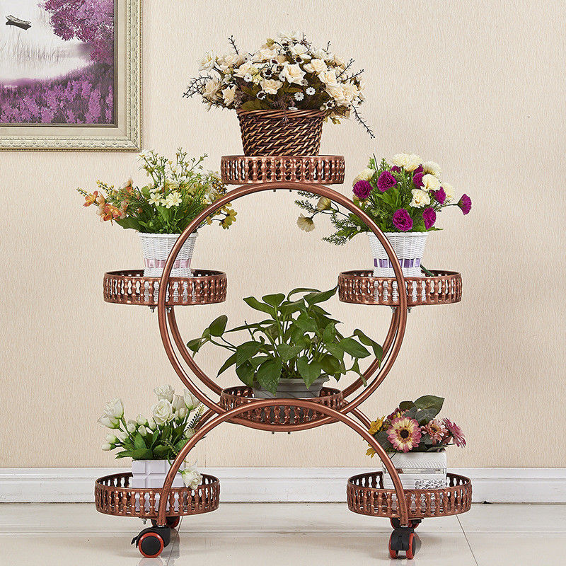 20kg Bearing 50x28x80cm Metal Flower Stand Smooth Finish